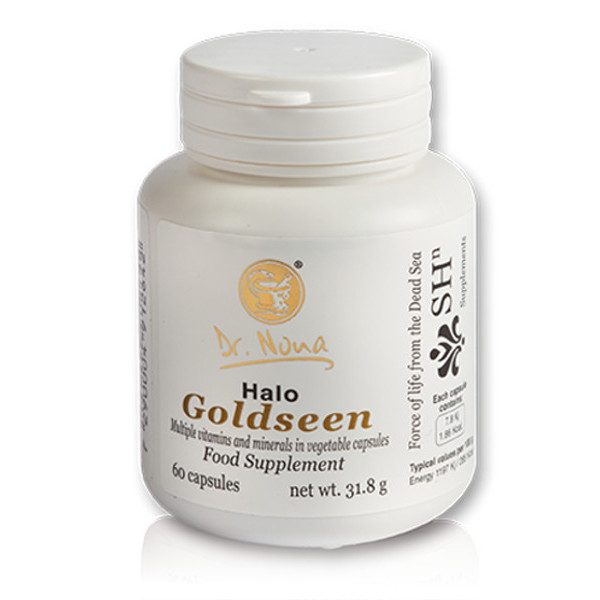 Halo Goldseen zawiera witaminy, minerały i koenzum Q10.