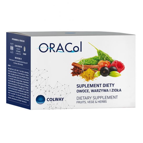 OraCol zawiera ekstrakty roślinne, chroniące organizm przed stresem oksydacyjnym.