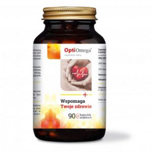 Opti Omega zawiera kwasy omega-3, koenzym Q10 i witaminę E.